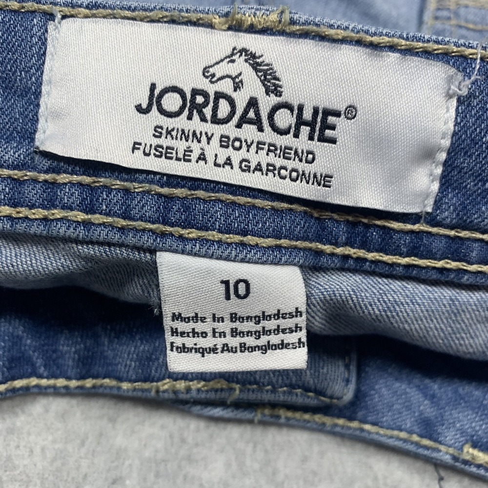 Jordache Womens Jeans Skinny Boyfriend Y2K Floral Size 10 - Picture 5 of 10